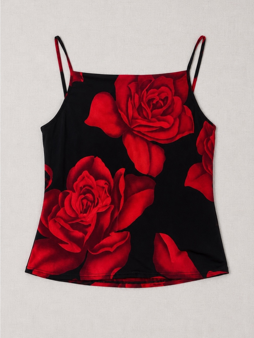 Rose Cowl Back Tank Top